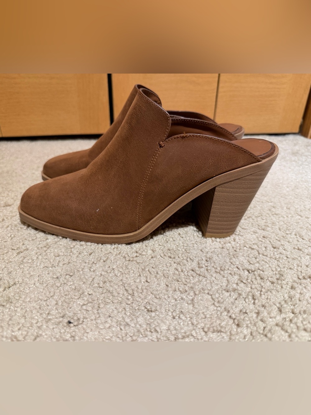 Women's MIA Brown Block Heel Mule